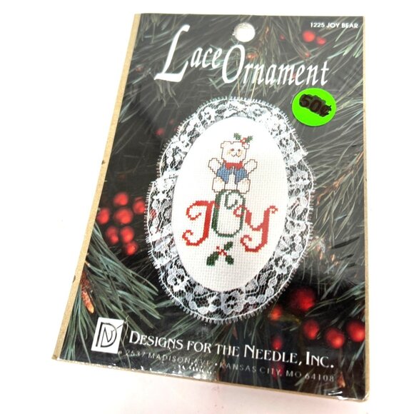 3 Designs For The Needle Lace Ornament Cross Stitch Kits - Picture 2 of 7